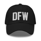 DFW Airport Code Embroidered Dad Hat Dallas Fort Worth Texas