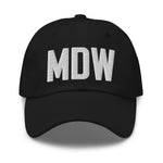 MDW Airport Code Embroidered Dad Hat Chicago Illinois