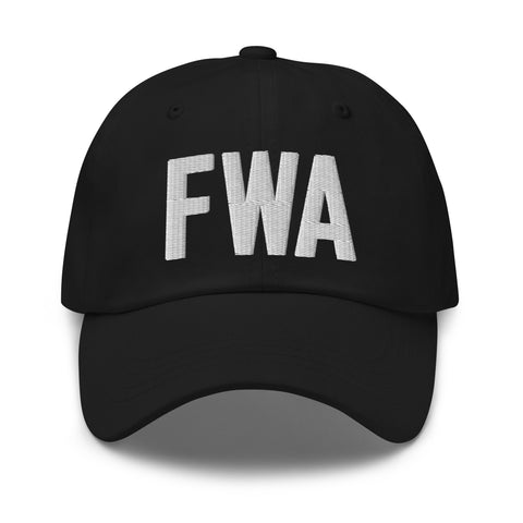 FWA Airport Code Hat Embroidered Hat Fort Wayne Indiana Dad Hat Travel Gift Baseball Cap Airbnb Host Gift Real Estate City Hats - CRE PYT