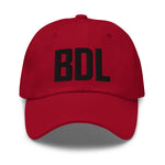 BDL Airport Code Embroidered Dad Hat New England Windsor Locks Connecticut Springfield Massachusetts