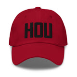 HOU Airport Code Embroidered Dad Hat Houston Texas