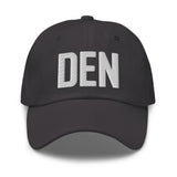 DEN Airport Code Embroidered Dad Hat Denver Colorado Hiking Hat