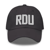 RDU Airport Code Embroidered Dad Hat Raleigh-Durham NC Morrisville North Carolina