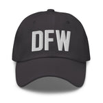 DFW Airport Code Embroidered Dad Hat Dallas Fort Worth Texas