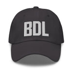 BDL Airport Code Embroidered Dad Hat New England Windsor Locks Connecticut Springfield Massachusetts