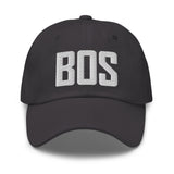 BOS Airport Code Embroidered Dad Hat Boston Massachusetts