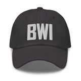 BWI Airport Code Embroidered Dad Hat Baltimore Maryland