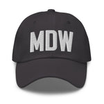 MDW Airport Code Embroidered Dad Hat Chicago Illinois