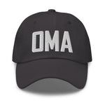 OMA Airport Code Embroidered Dad Hat Omaha Nebraska