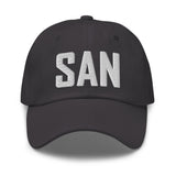 SAN Airport Code Embroidered Dad Hat San Diego California