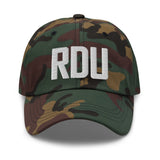 RDU Airport Code Embroidered Dad Hat Raleigh-Durham NC Morrisville North Carolina