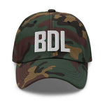 BDL Airport Code Embroidered Dad Hat New England Windsor Locks Connecticut Springfield Massachusetts