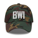 BWI Airport Code Embroidered Dad Hat Baltimore Maryland