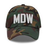 MDW Airport Code Embroidered Dad Hat Chicago Illinois