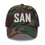 SAN Airport Code Embroidered Dad Hat San Diego California