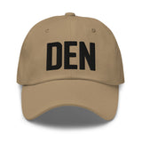 DEN Airport Code Embroidered Dad Hat Denver Colorado Hiking Hat