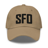 SFO Airport Code Embroidered Dad Hat San Francisco California