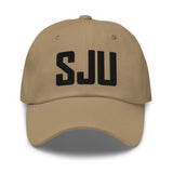 SJU Airport Code Embroidered Dad Hat San Juan Puerto Rico