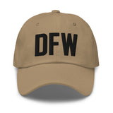 DFW Airport Code Embroidered Dad Hat Dallas Fort Worth Texas