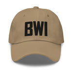 BWI Airport Code Embroidered Dad Hat Baltimore Maryland