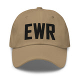 EWR Airport Code Embroidered Dad Hat Newark New Jersey