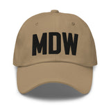 MDW Airport Code Embroidered Dad Hat Chicago Illinois