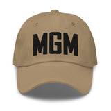 MGM Airport Code Embroidered Dad Hat Montgomery Alabama