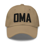 OMA Airport Code Embroidered Dad Hat Omaha Nebraska