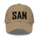 SAN Airport Code Embroidered Dad Hat San Diego California