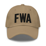 FWA Airport Code Hat Embroidered Hat Fort Wayne Indiana Dad Hat Travel Gift Baseball Cap Airbnb Host Gift Real Estate City Hats - CRE PYT