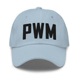 PWM Airport Code Embroidered Dad Hat Portland Maine Hat