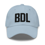 BDL Airport Code Embroidered Dad Hat New England Windsor Locks Connecticut Springfield Massachusetts