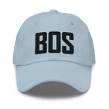 BOS Airport Code Embroidered Dad Hat Boston Massachusetts