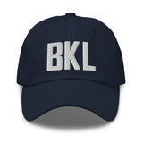 BKL Airport Code Embroidered Dad Hat Cleveland Ohio Lake Erie