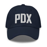 PDX Airport Code Embroidered Dad Hat Portland Oregon