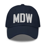 MDW Airport Code Embroidered Dad Hat Chicago Illinois