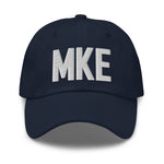 MKE Airport Code Embroidered Dad Hat Milwaukee Wisconsin