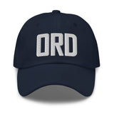 ORD Airport Code Embroidered Dad Hat Chicago Illinois