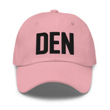 DEN Airport Code Embroidered Dad Hat Denver Colorado Hiking Hat