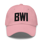 BWI Airport Code Embroidered Dad Hat Baltimore Maryland