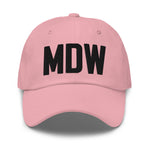 MDW Airport Code Embroidered Dad Hat Chicago Illinois