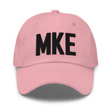 MKE Airport Code Embroidered Dad Hat Milwaukee Wisconsin