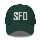 SFO Airport Code Embroidered Dad Hat San Francisco California