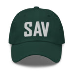 SAV Airport Code Savannah Georgia Hilton Head Island South Carolina Embroidered Dad Hat