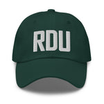 RDU Airport Code Embroidered Dad Hat Raleigh-Durham NC Morrisville North Carolina