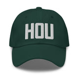 HOU Airport Code Embroidered Dad Hat Houston Texas