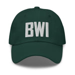 BWI Airport Code Embroidered Dad Hat Baltimore Maryland