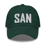 SAN Airport Code Embroidered Dad Hat San Diego California