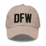 DFW Airport Code Embroidered Dad Hat Dallas Fort Worth Texas