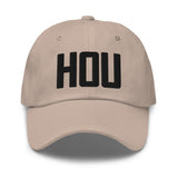 HOU Airport Code Embroidered Dad Hat Houston Texas